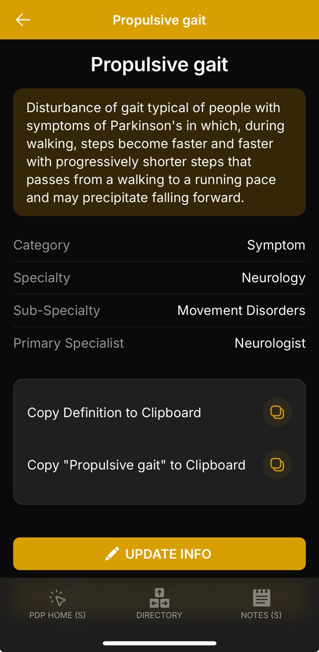 Glossary Detail Page (Propulsive gait)